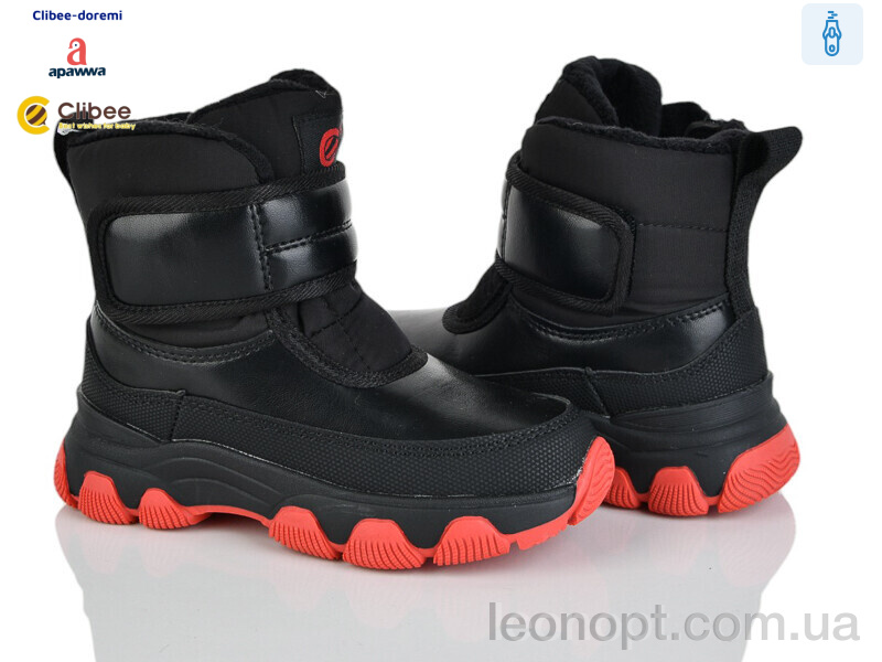 Дутики Clibee-Doremi H555-1 black-red