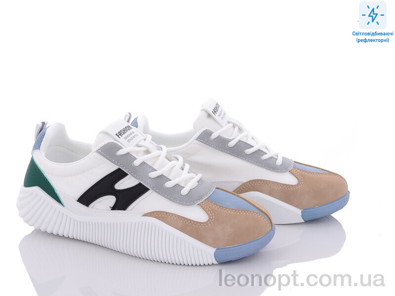 Кроссовки Violeta 173-36 white-khaki