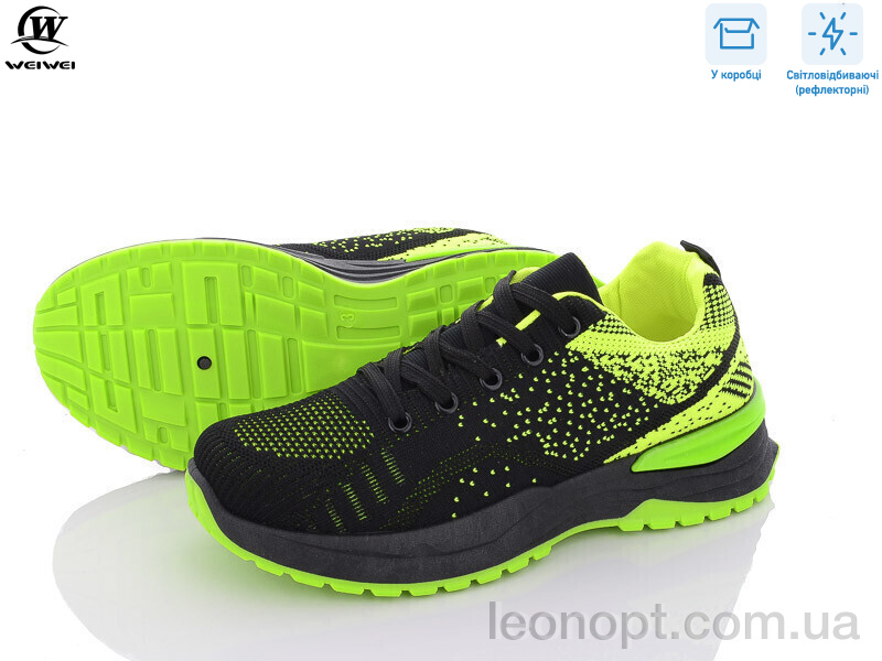 Кроссовки Wei Wei 2136-2 black-green