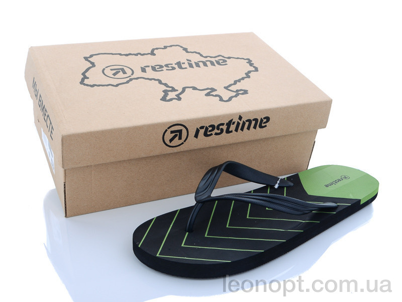 Шльопанці Restime TGL20912 black-khaki