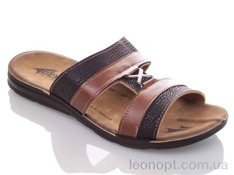 Шльопанці DeMur M6833 black-camel