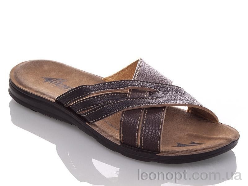 Шльопанці DeMur M6836 black-brown