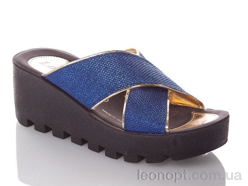 Шльопанці DeMur W777-18-blue-gold