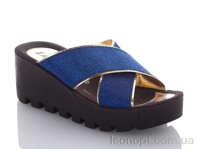 Шльопанці DeMur W777-19 blue-gold