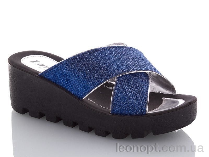 Шльопанці DeMur W777-19 blue-silver