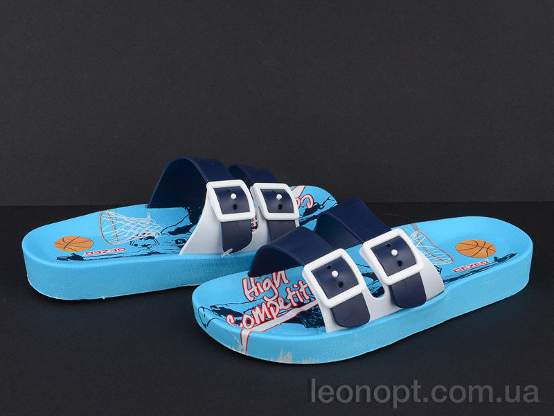 Шльопанці Violeta 11378 white-blue