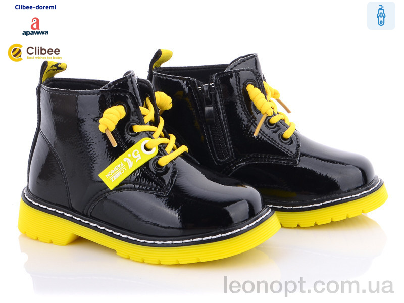 Черевики Clibee-Doremi GP708A black-yellow