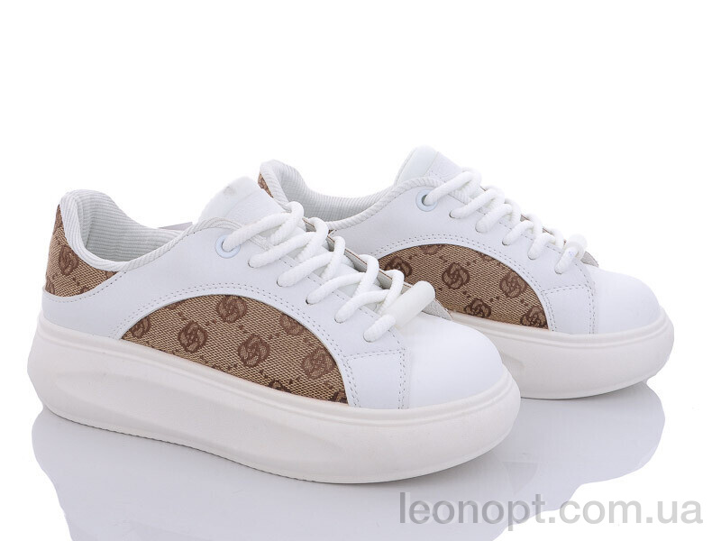 Кроссовки Violeta 186-23 white-khaki