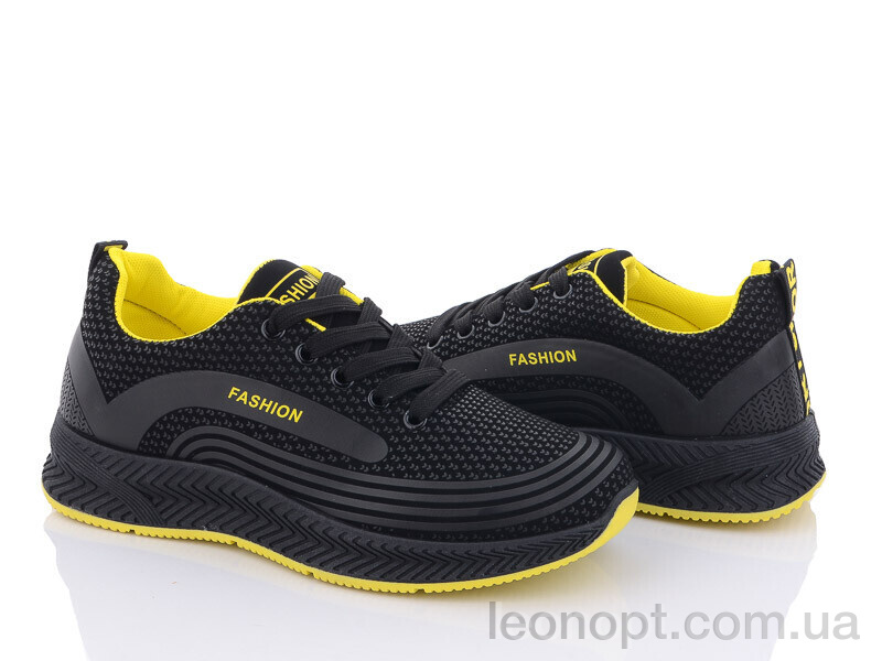 Кроссовки Violeta 197-141 black-yellow