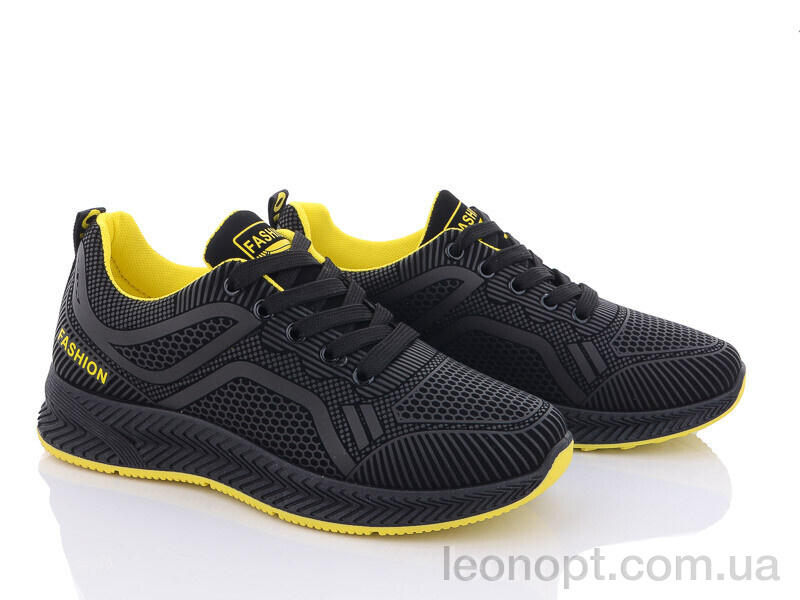 Кроссовки Violeta 197-143 black-yellow