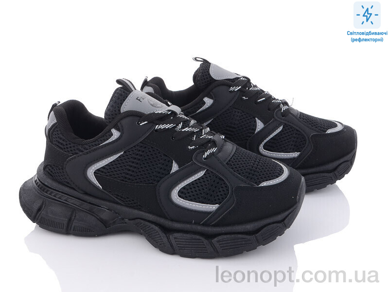 Кроссовки Violeta 136-25 black світловідбивач