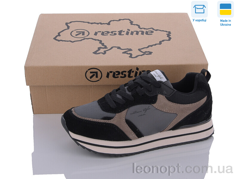 Кросівки Restime JWB24031 black-beige