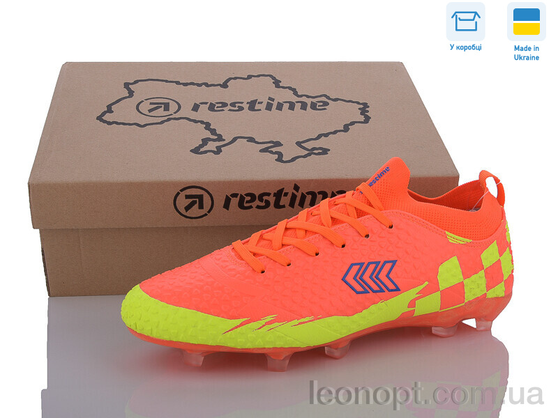 Футбольне взуття Restime DMB24143-2 orange-lime