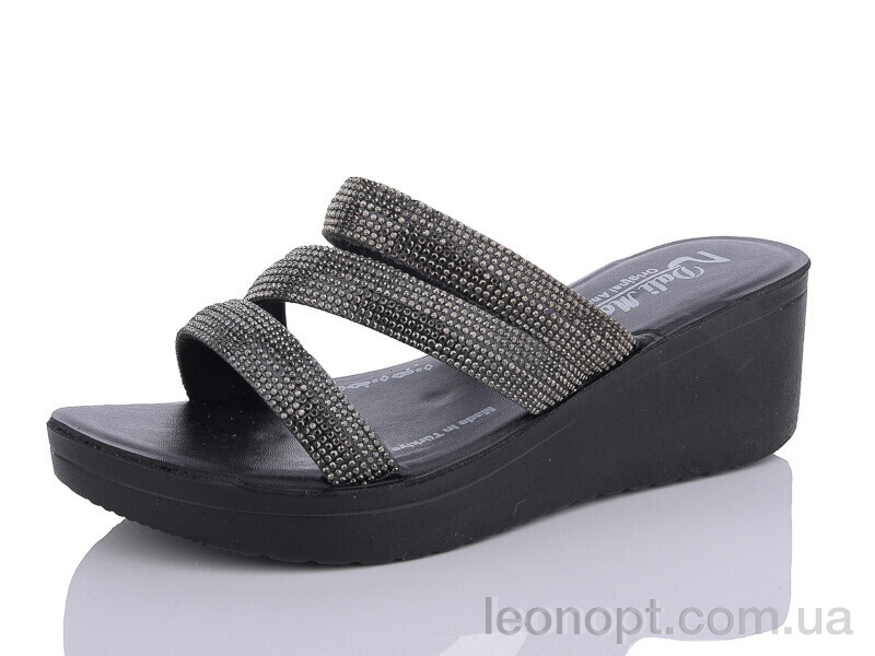 Шльопанці Sali-2 0938 black-silver