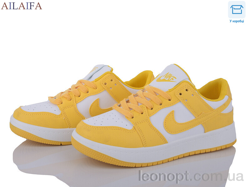 Кросівки Ailaifa AJ06 white-yellow