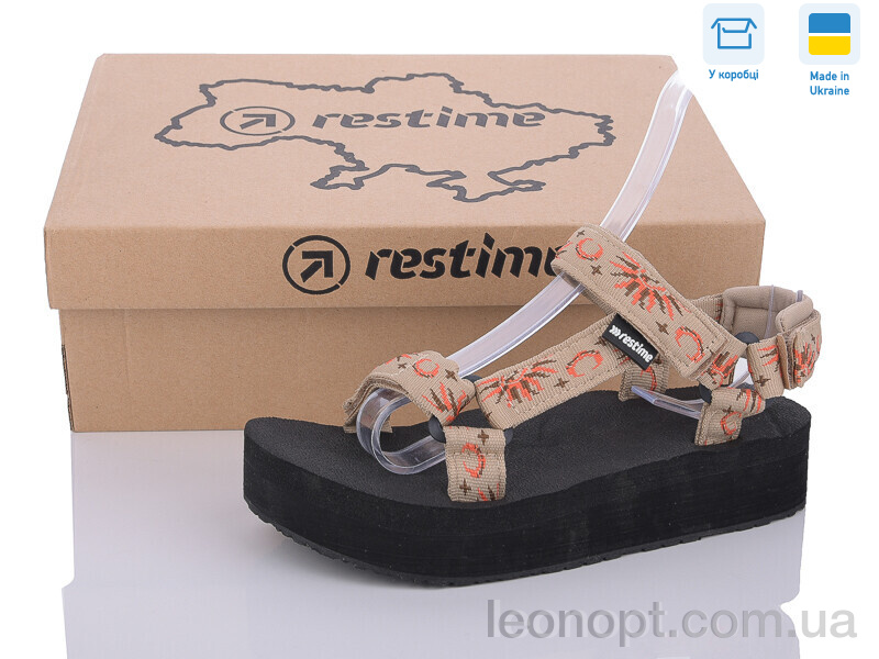Босоніжки Restime KWL24036 beige-sun