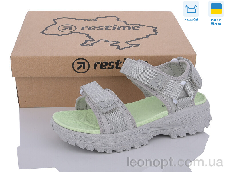 Босоніжки Restime KWL24035 l.grey-mint