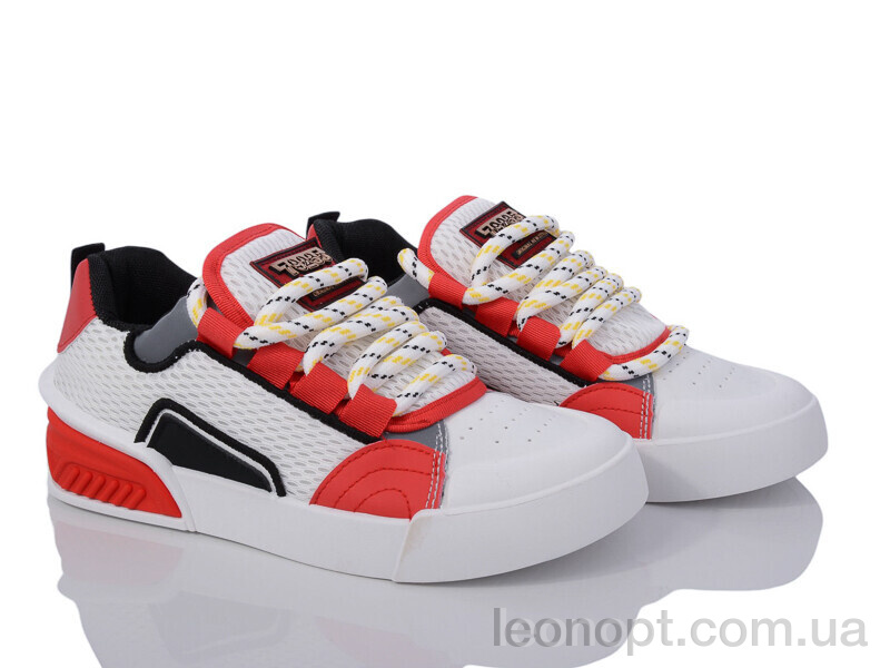 Кроссовки Violeta 143-42 white-red