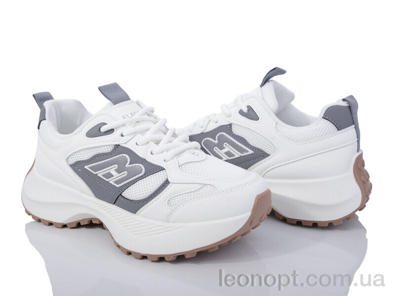 Кроссовки Violeta 136-33 white-grey