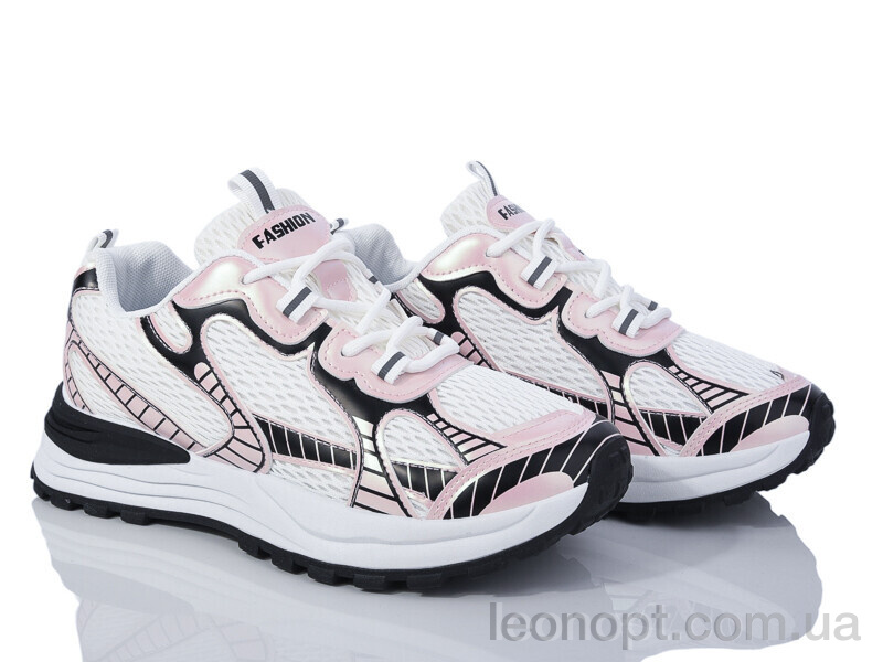 Кроссовки Violeta 176-34(B0682) white-pink
