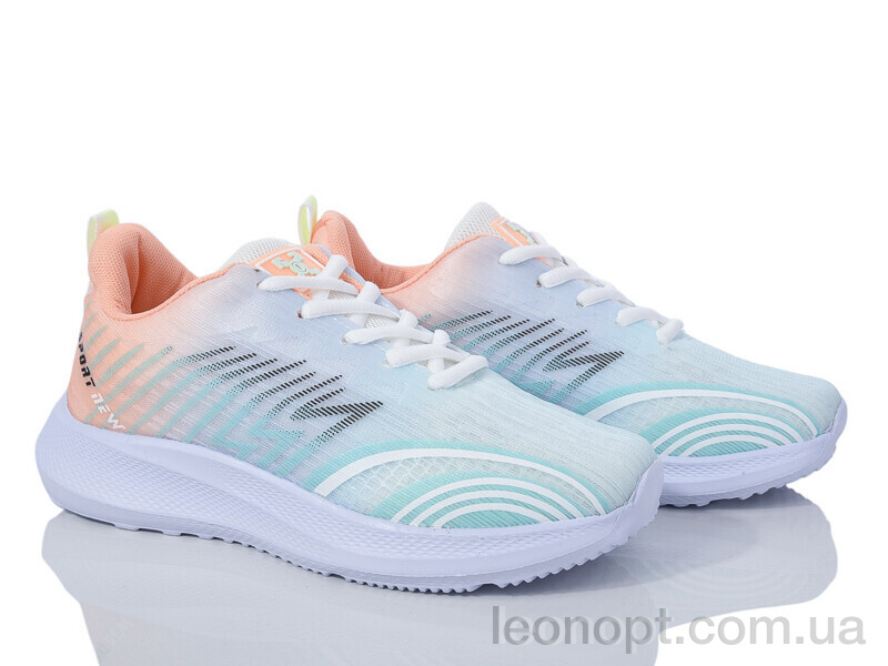 Кроссовки Violeta 182-36 white-orange-blue
