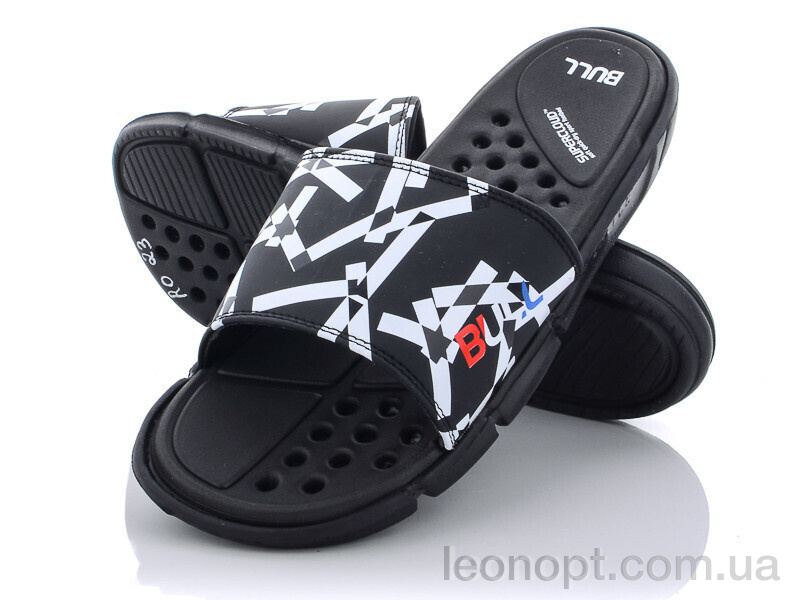 Шльопанці Obuvok R023  black-white