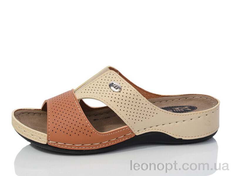 Шлепки Sali-2 D411 beige-camel