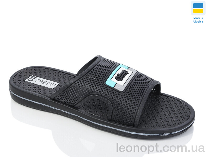 Шльопанці Lost Shoes N205 чорно-бірюзовий
