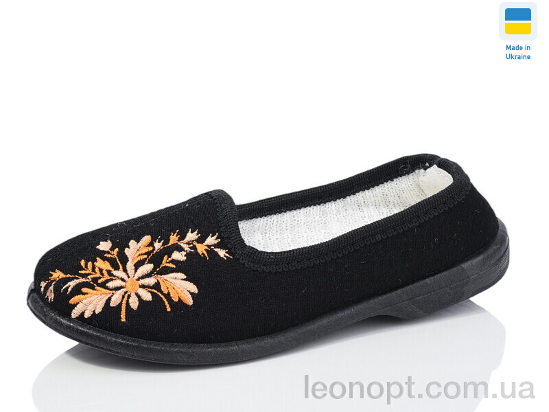 Капці Lost Shoes Вишивка літма чорний