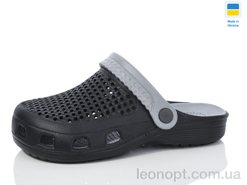 Крокси Lot Shoes N302 чорний-сірий