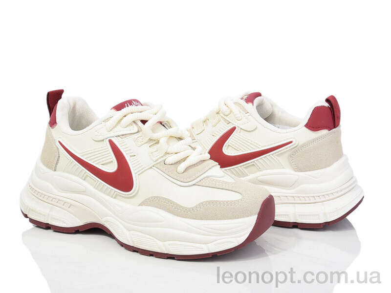 Кросівки Violeta 172-41 beige-red