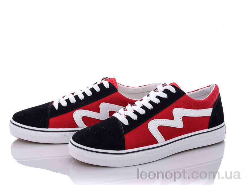 Кеди Ok Shoes A-176 black-red