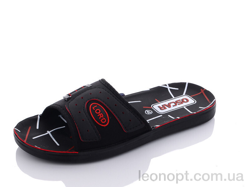 Шльопанці Oscar S23 black-red