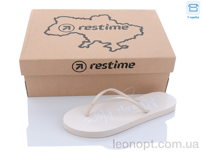 Шльопанці Restime TWL22025 beige