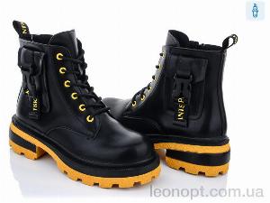 Черевики Violeta 197-36 black-yellow